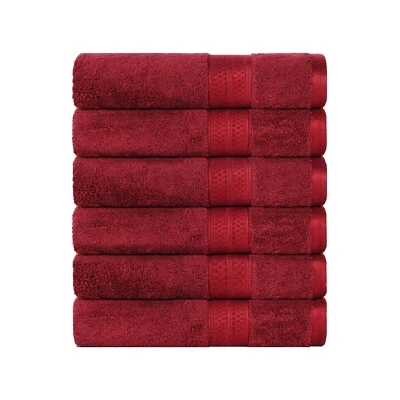 Rayon from Bamboo Blend Solid 650 GSM 6 Piece Hand Towel Set - Image 1 of 3