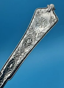 Cuchara para servir con ponche de sopa grande Tiffany persa plata esterlina. - Imagen 1 de 19