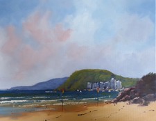 Burleigh Heads Goldcoast Seascape Beach Impressionist Painting Rod Moore