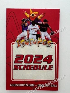 2024 Isótopos de Albuquerque Calendario de Bolsillo Colorado Rockies Ligas Menores de Béisbol - Imagen 1 de 2