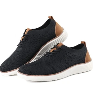 VILOCY Men's Mesh Dress Sneakers Oxfords Business Casual Shoes - Picture 1 of 8