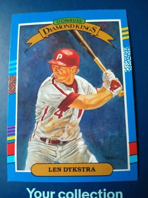 1991 Donruss Baseball Diamond Kings Len Dykstra #7 Philadelphia Phillies - Image 1 of 2