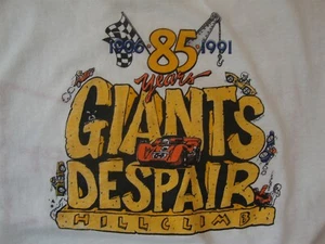 Vintage 90's Budweiser Beer 85 Years Giants Despair Hill Climb White T Shirt S - Picture 1 of 7