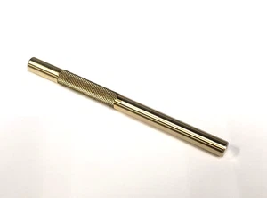 SOLID BRASS DRIFT PIN PUNCH *MADE IN USA* 3/8" X 5-1/4" KNURLED GRIP. QUALITY. - Picture 1 of 3