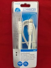 SCHWAIGER KVCKHQ181 Kabel, Weiß, IEC Stecker/F-Stecker 