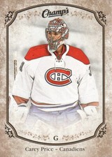 2015-16 Upper Deck Champ's Hockey Gold Variant Front #276 Carey Price SP