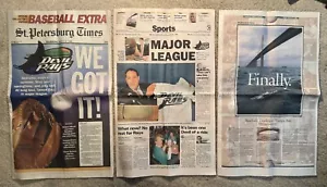Tampa Bay Devil Rays March 9 & 10 St Petersburg Times Souvenir Newspaper - Picture 1 of 2