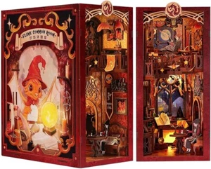 Book Nook Buchstütze DIY Puppenhäuser Miniatur 3D Haus mit Möbeln und LED B1377 - Bild 1 von 7