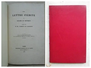 Lettre inédite de Madame de MONTBRUN femme du capitaine huguenot, 1865. - Picture 1 of 10