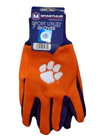 Clemson Tigers Utility Sport Gloves One Size Licensed NCAA University Wear Cover