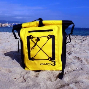 Projekt 3 wasserdichter Rucksack 15 Liter schwarz-gelb IP66 Drybag wasserfest - Bild 1 von 5