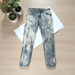 American Eagle Outfitters blau gerades Bein zerrissen Jeans Größe 31” Taille 28” Bein - Bild 1 von 9