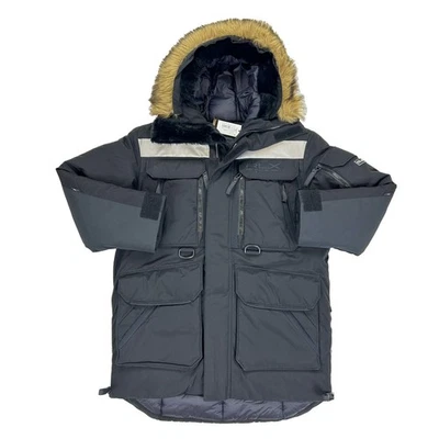 RLX 5-Pocket Parka Jacket with Fur Hood - Black - - Image 1 of 4