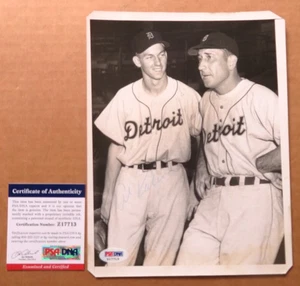 Detroit Tigers Al Kaline Signed Vintage Photo First Day with Tigers PSA - DNA - Picture 1 of 4