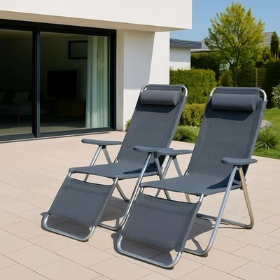 BRUKA GERMANY 2 x Klappstuhl GOLDEN BAY Gartenstuhl Terrassenstuhl Camping Hochlehner Stuhl