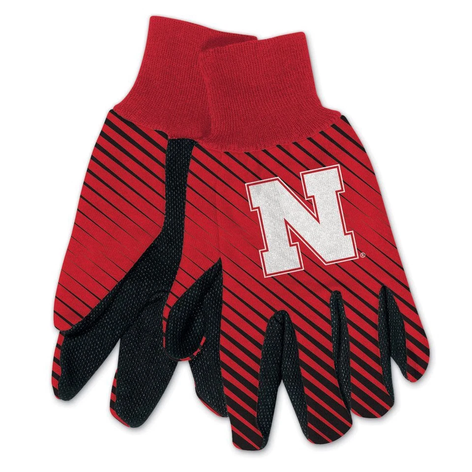 Nebraska Cornhuskers Gloves Two Tone Style Adult Size - Image 1 of 1
