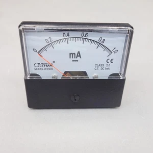 DC 1mA Analog Ammeter Panel AMP Current Meter DC 0-1mA 60*70mm direct Connect - Picture 1 of 9