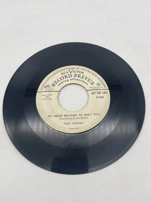 Terry Timmons 45 RPM Please Dont Leave Me Now My Heart Belongs RCA Preview 1953 Foto 1 de 2