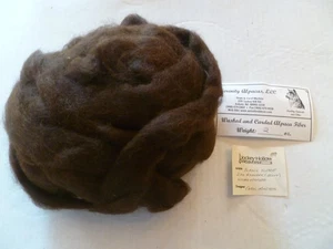 Alpaca Fleece loose brown washed carded 2 oz - Picture 1 of 2