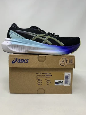 Women's Asics Gel-Kayano 30, Black/Glow Yellow, 9.5 B Medium US - Image 1 of 4