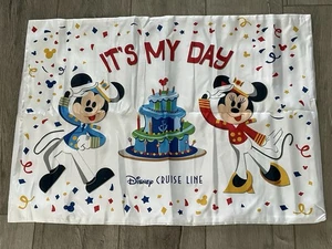 Disney Cruise Line “It’s My Day” Pillow Case. Minnie & Mickey. 30” x 21.5”. NEW. - Picture 1 of 8