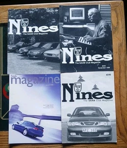 Saab Club Nines Magazine & Saab Magazine 1999 Lot Of 4 Issues - Picture 1 of 12