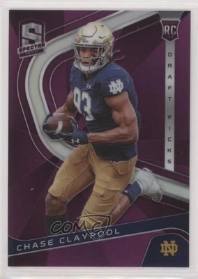 2020 Chronicles Draft Picks Spectra Purple Prizm /99 Chase Claypool Rookie RC - Image 1 of 2