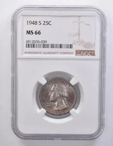 1948-S Washington Quarter MS66 NGC Beautiful Tone *7165 - Picture 1 of 3