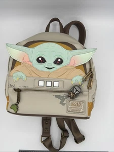LOUNGEFLY Star Wars Disney Baby Grogu Yoda Hover Cradle Mandalorian Backpack - Picture 1 of 13