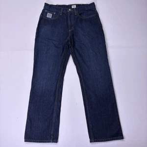Pantalones de mezclilla vaqueros rectos ajustados lavado oscuro etiqueta plateada Cinch para hombre 33x30 Western Cowboy - Imagen 1 de 16
