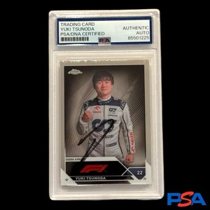 Autógrafo auténtico Yuki Tsunoda 2023 Topps cromado automático PSA - Imagen 1 de 2