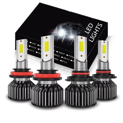 4x LED Headlight Hi/Lo beam Bulbs Kit For Dodge Ram 1500 2500 3500 4500 2009-17 - Image 1 of 4