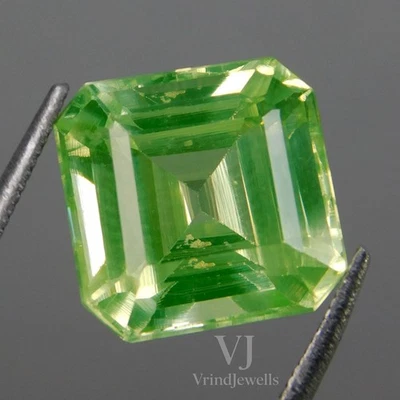 12.2Ct Certified Natural Pakistan Green Peridot Radiant Cut Stunning Gemstone - Image 1 of 4
