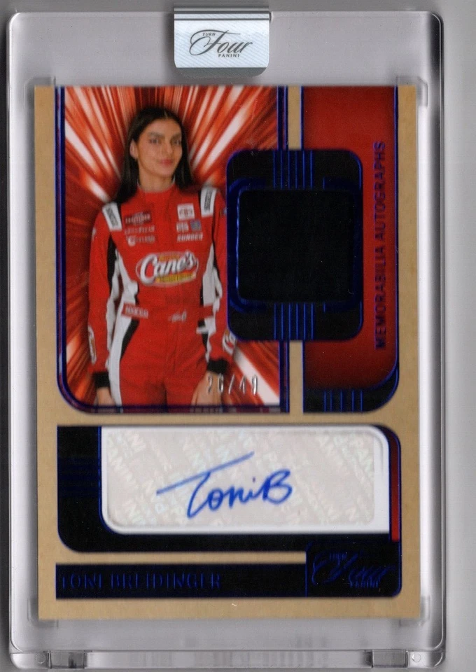 2025 Panini Turn Four Racing -TONI BREIDINGER- Memorabilia Relic/Auto   #26/49 - Image 1 of 1