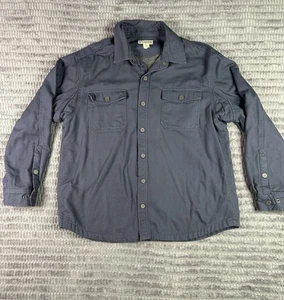 Camicia Duluth Trading Co tela shacket foderata in pile grigia bottoni a pressione uomo XL - Foto 1 di 4