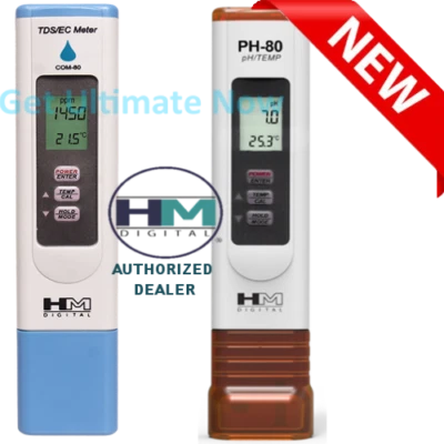 HM Digital COM-80 + PH-80 Meter COMBO PH TDS EC PPM Pocket Tester