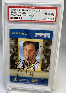 Brett Favre 1996 Laser View Inscriptions AUTO Autograph /4850 PSA 10 GEM POP 16 - Picture 1 of 6