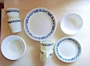 17 pc CORELLE Corning Old Town Blue / Onion DINNERWARE Plates  Bowls  Cups Mugs - Picture 1 of 4