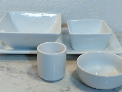 5 Canopy Better Homes & Gardens White Rectangle Square Dishes & Platter Sushi - Image 1 of 4