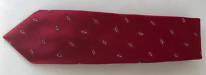 Wembley Tie Silk Blend Leatherback Satins Diamonds Red White  - Picture 1 of 4