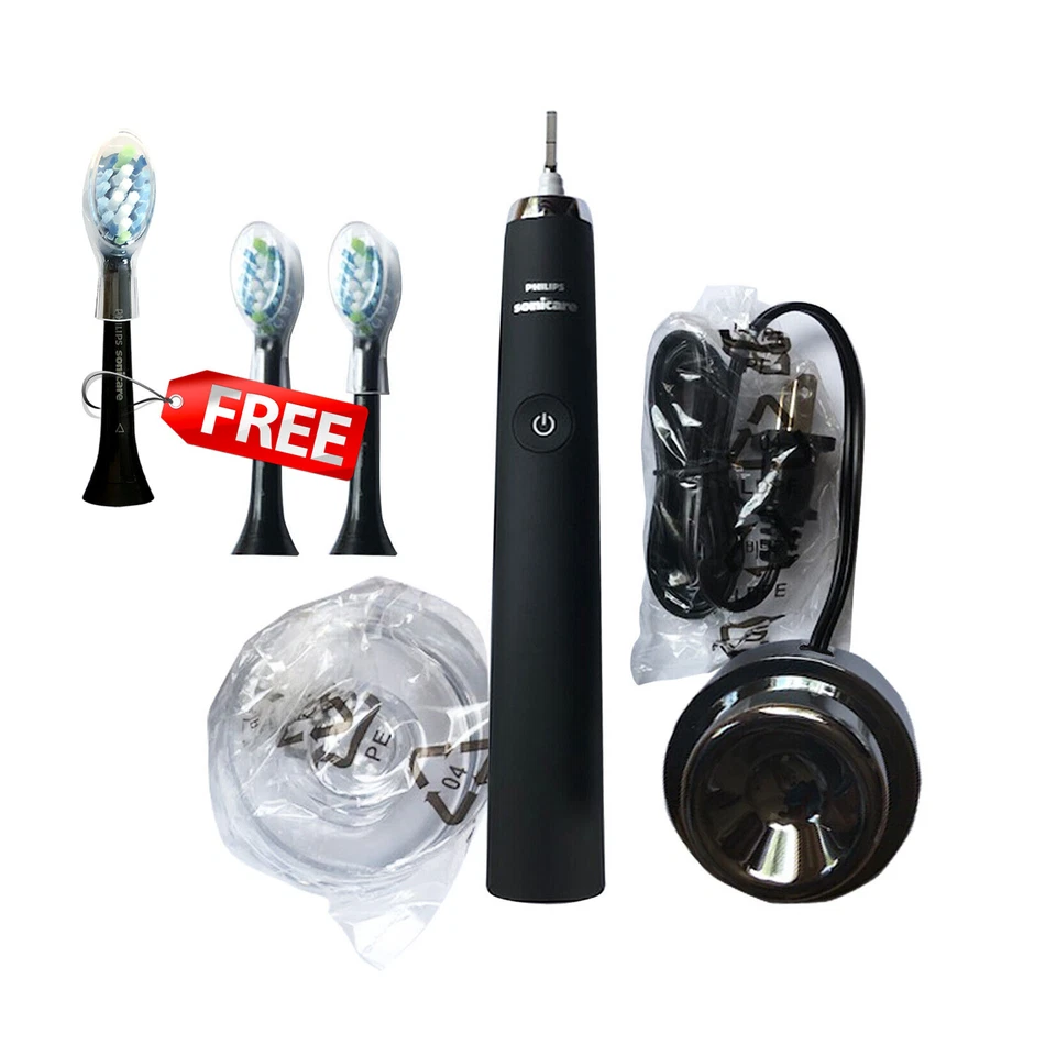 Kit Philips Sonicare DiamondClean DeepClean com cabeça GRÁTIS | Branco/preto | sem caixa - Imagem 1 de 2