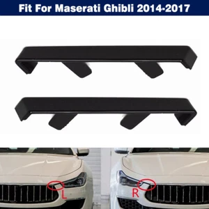 Pair Front Bumper Panel Trim Left & Right Black For Maserati Ghibli 2014-2017 - Picture 1 of 8