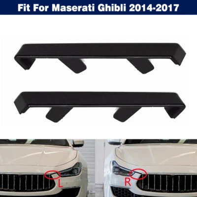 Par de painel de para-choque dianteiro acabamento esquerdo e direito preto para Maserati Ghibli 2014-2017 - Imagem 1 de 4