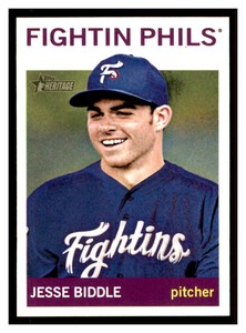 2013 Topps Heritage Minor League #196 JESSE BIDDLE Reading Fightin Phils ~B9G