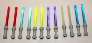 ☀️NEW Lego Lightsabers Lot 12 Red Light Blue Cobolt BlueDark Purple Glow in Dark - Picture 1 of 1