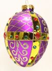 Kurt S. Adler 120Mm Fabrege Style European Glass Jewel Egg Xmas Ornament A