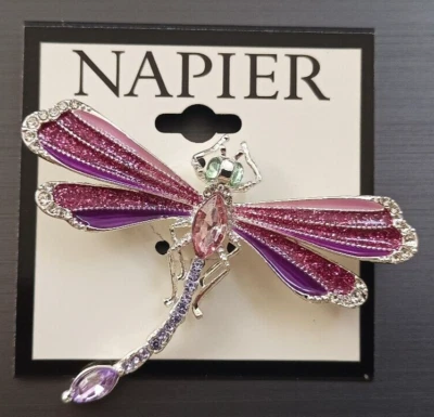 NWT Napier Silver Tone Dragonfly Pin - Image 1 of 4
