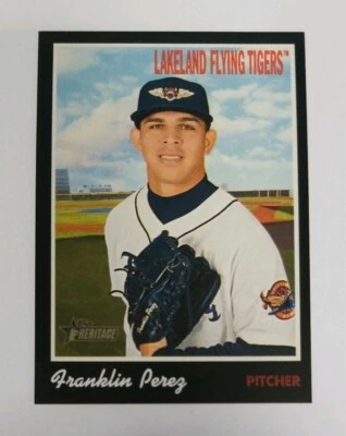 Franklin Perez 2019 Heritage Minor League BLACK Border 50/50 - Image 1 of 2