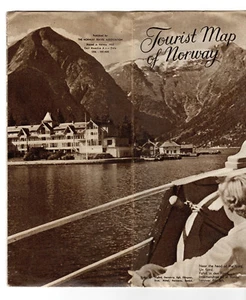 Very Cool 1955 "Tourist map of Norway" - Picture 1 of 1