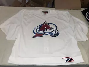 Authentic Pro Player Colorado Avalanche Practice Euc Jersey White Mens 56 Mic - Picture 1 of 7